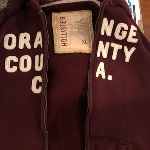HOLLISTER ORANGE COUNTY FULL ZIP HOODIE